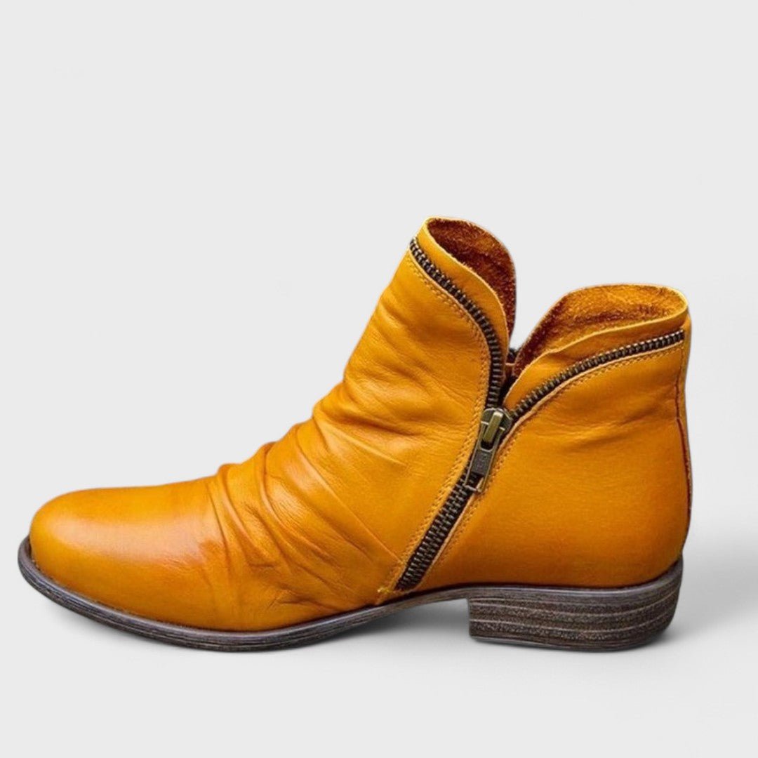 Women's Supportive Orthopedic Ankle Boots with Zip Back