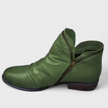 Women's Supportive Orthopedic Ankle Boots with Zip Close Up