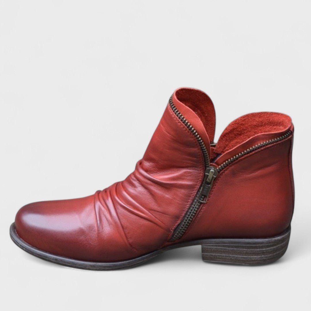 Women's Supportive Orthopedic Ankle Boots with Zip Side