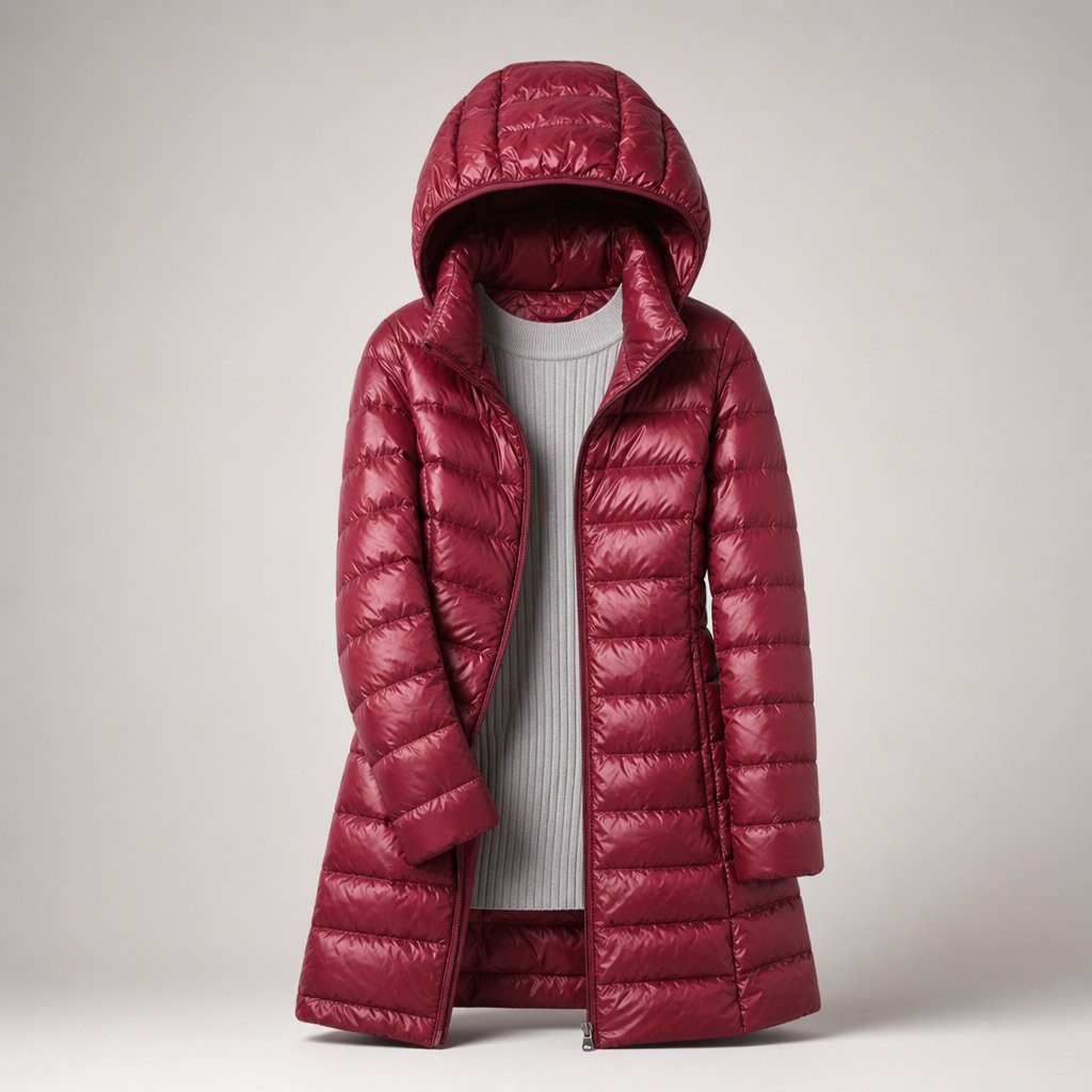 Women's Ultralight Down Jacket with Hooded Shell Full