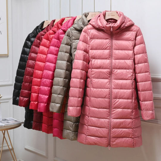 Women's Ultralight Down Jacket with Hooded Shell Hero