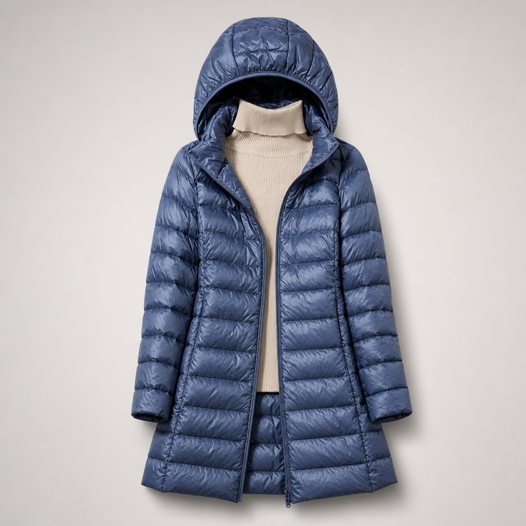 Women's Ultralight Down Jacket with Hooded Shell Lifestyle