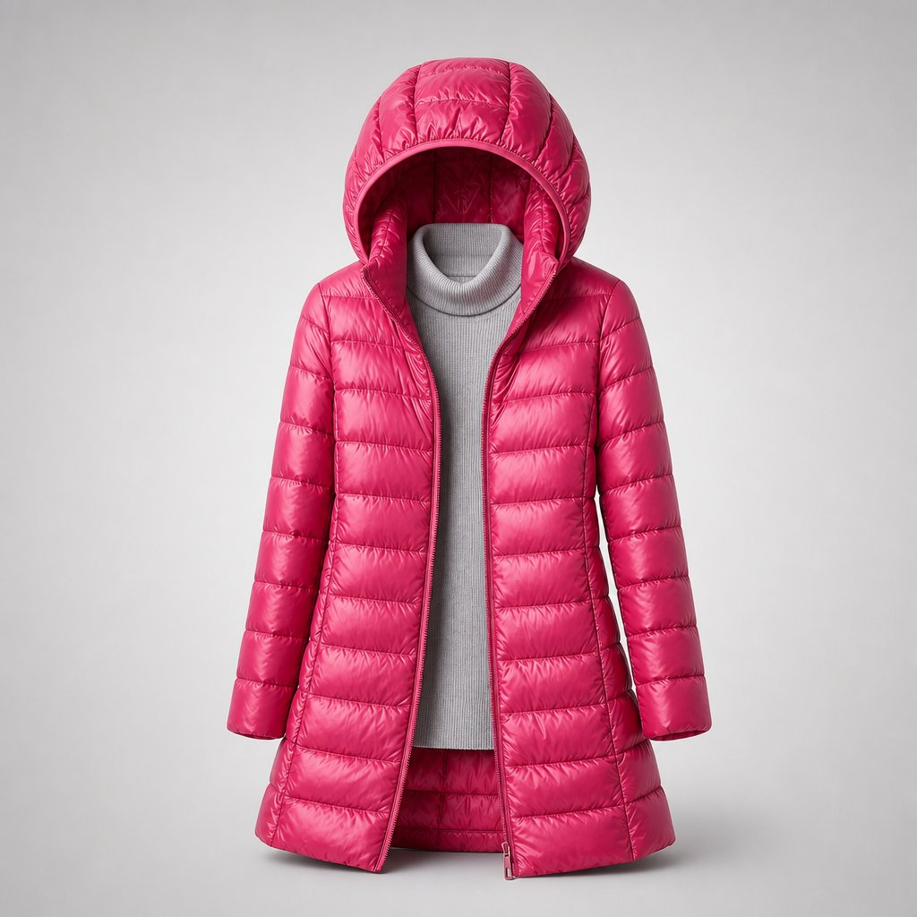 Women's Ultralight Down Jacket with Hooded Shell View 11