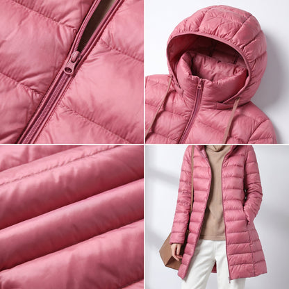 Women's Ultralight Down Jacket with Hooded Shell View 12