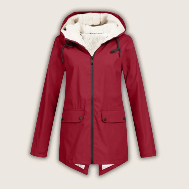 Women's Waterproof Hooded Jacket with Sherpa Lining Hero