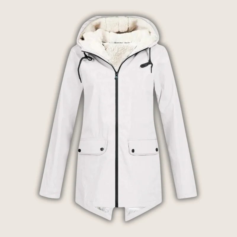 Women's Waterproof Hooded Jacket with Sherpa Lining Lifestyle