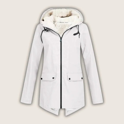 Women's Waterproof Hooded Jacket with Sherpa Lining Lifestyle
