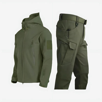 Women's Waterproof Outdoor Tactical Set | Hooded Jacket with Cargo Trousers Detail