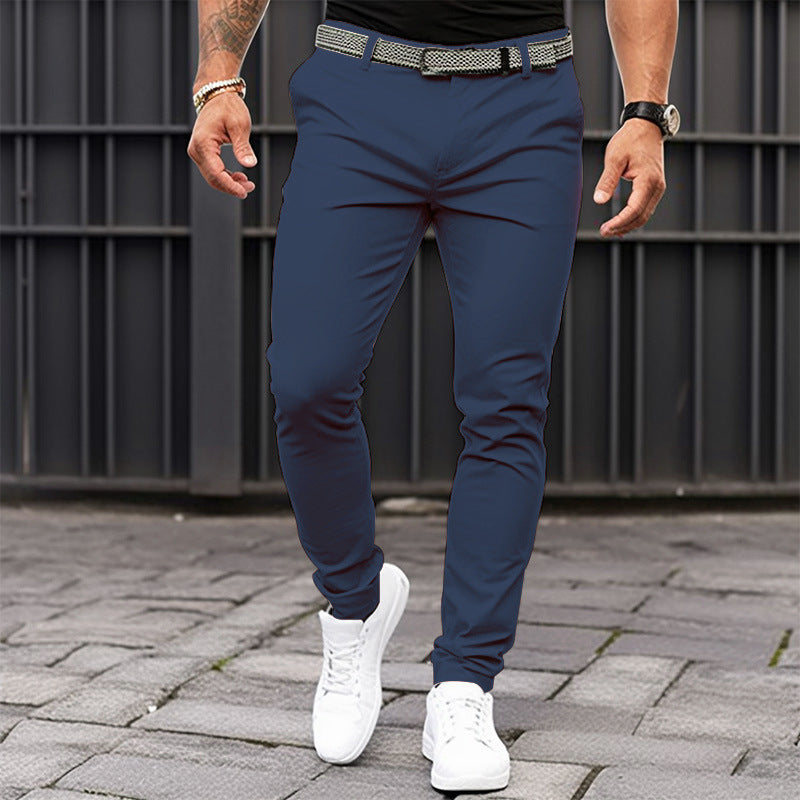 Slim Fit Trousers | Stretch Tapered Jogger Style